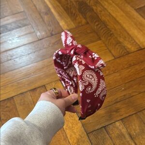 Red Paisley Headband